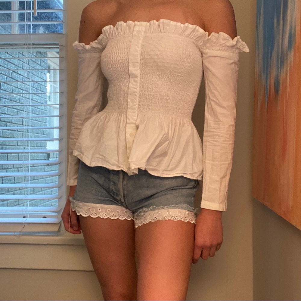 LONG SLEEVE PEPLUM TOP!!